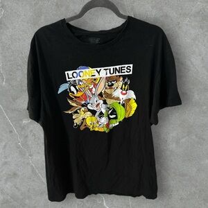 Looney Tunes black graphic print t shirt size XL